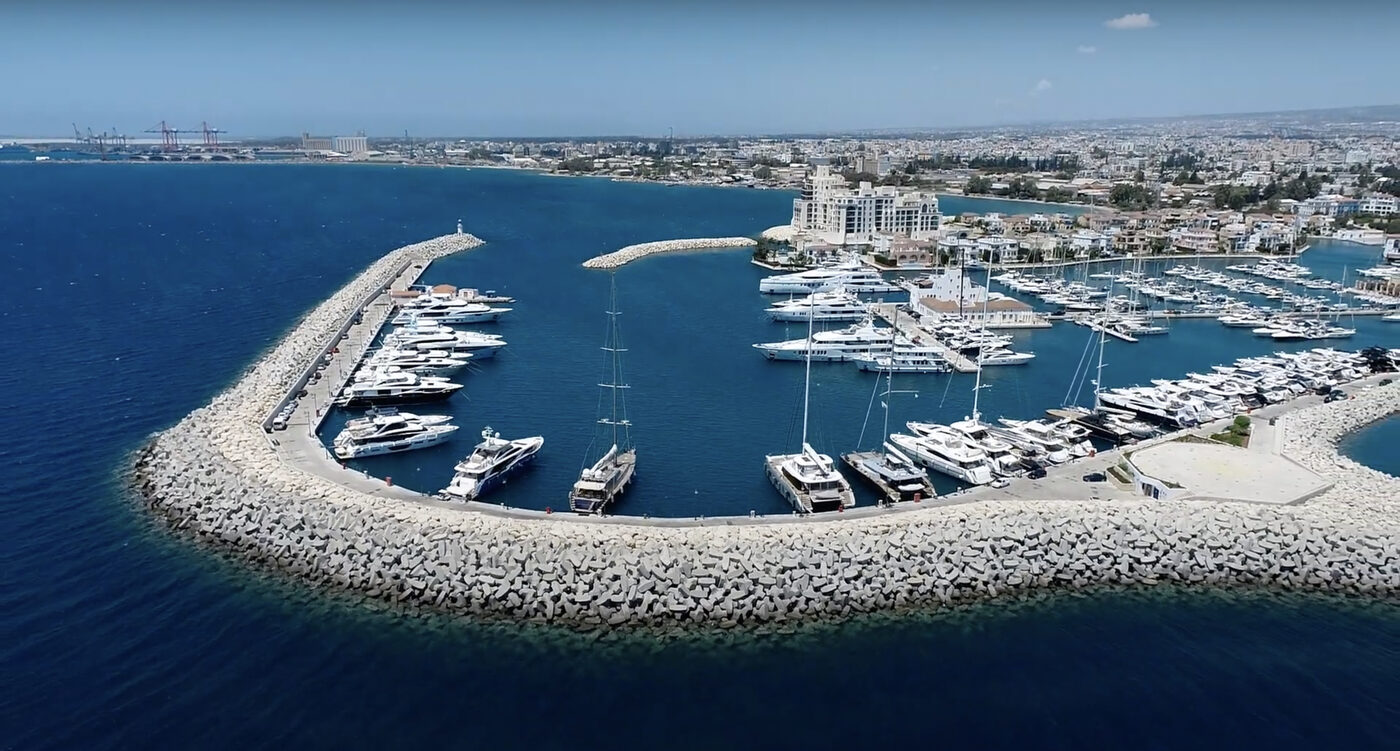 Aerial view of Limassol Marina